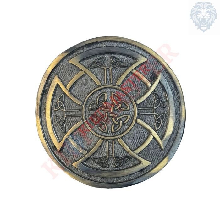 Round Celtic Knot Kilt Belt Buckle Antique