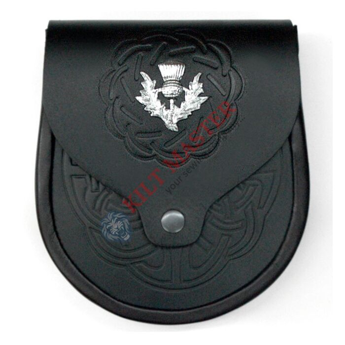 Celtic Pattern Leather Sporran