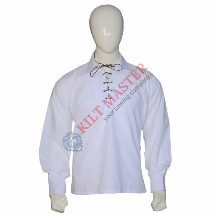 Jacobite Ghillie Kilt Shirt White