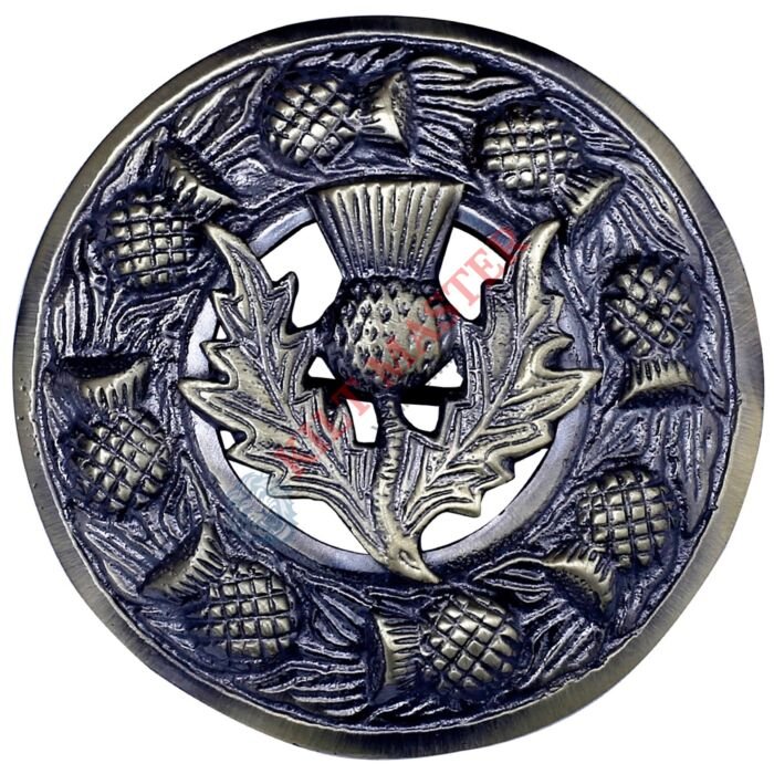 Thistle Badge Antique Kilt Fly Plaid Brooch