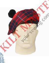 Fraser Red Modern Tartan Tammy Hat Front