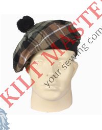 Lamont Weathered Tartan Tammy Hat Front