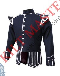 Navy Blue Doublet Pipe Band Jacket